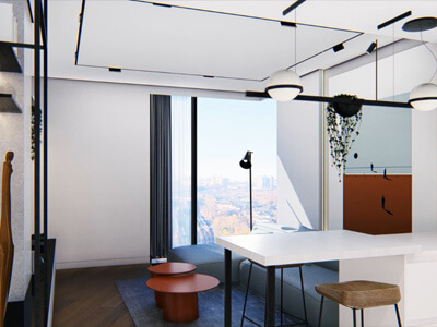 Poklonnaya Rezidans İç Mimari Projesi - Moskova